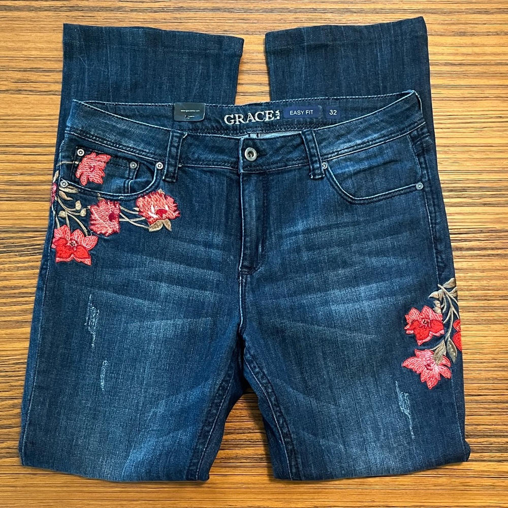 Grace in LA Easy Fit Bootcut Jeans